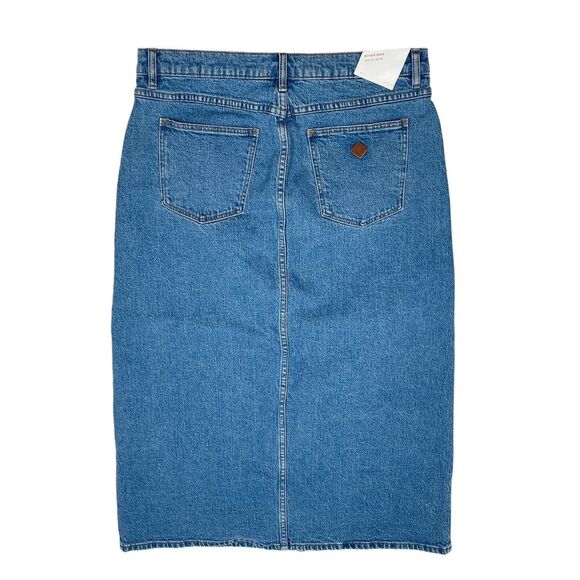 Abrand Jeans Maxi Skirt Size 32 / AU 14 Debbie Denim Slit Front Long NEW - Picture 3 of 12